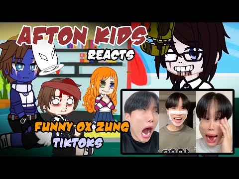 Afton kids Reacts to funny ox_zung  (mama guy) tiktok //Read Description//Gacha club