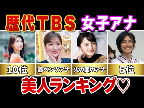 【女子アナ】歴代TBS女子アナウンサー美人ランキングTOP25