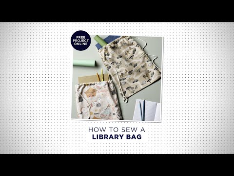 How to Sew a Library Bag | DIY Drawstring Bag tutorial | Spotlight Stores