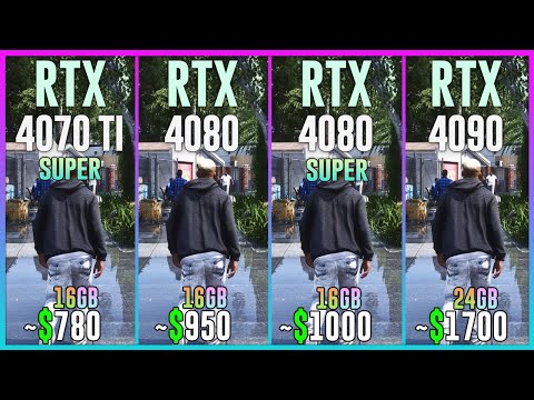 RTX 4070 TI SUPER vs RTX 4080 vs RTX 4080 SUPER vs RTX 4090 - Test in 25 Games in 2024