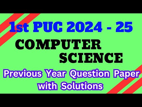 1st PUC || COMPUTER SCIENCE || Previous Year Question Paper with Answers #cs