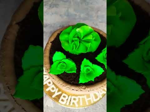 PLANT THEME ☘️ CAKE FOR ALL PLANT LOVERS | #viral #shortvideo #shorts #fypシ #trending #reels #cake