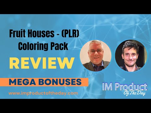 Fruit Houses - PLR Coloring Pack Review