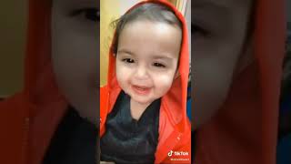 cute baby say papa