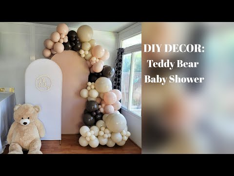 DIY DECOR: Teddy Bear/Chiara Wall Balloon Arch Tutorial (using the 'rubber band' method)