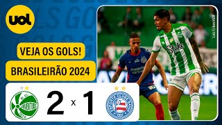 JUVENTUDE 2 X 1 BAHIA - BRASILEIRÃO 2024; VEJA OS GOLS