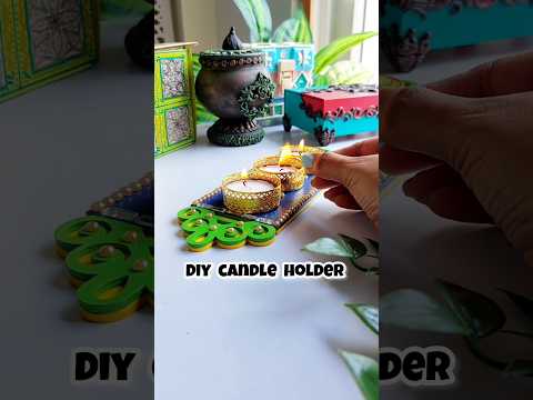 Easy Tealight Candle Holder Diy for festivals #duolingo #diy #craft #diwali