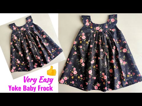 Very Easy Yoke Baby Frock cutting and stitching Step by step | Baby Frock cutting and stitching