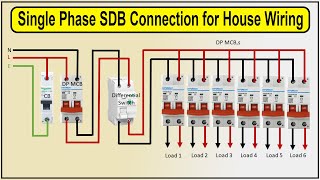 How to Make Single Phase SDB Connection for House wiring | Single phase distribution Board