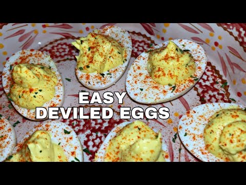 EASY DEVILED EGG RECIPE | HOLIDAY SIDE DISH | COOK WITH ME