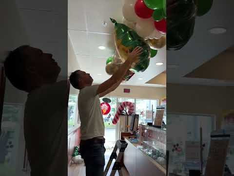 Christmas balloon garland