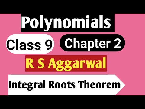 Integral Roots Theorem || Class 9 Chapter 2 Polynomials|| #video