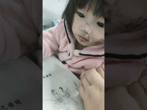 Baby Girl 👼 writing on her face 🤣 so funny 🤣 #cutegirl #babygirl #cute #girl #funny #fun #babies