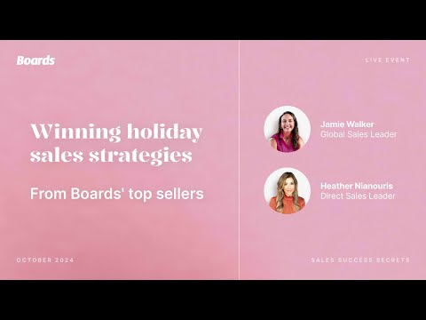 Winning holiday sales strategies session