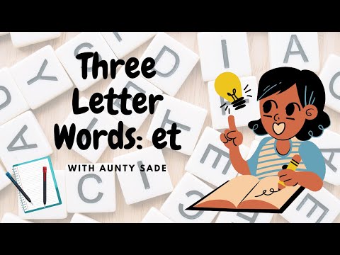 Three Letter Words: et words|| Short lesson || Tues 3/5/22.