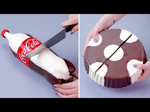 Satisfying White & Dark Chocolate Cake Decoration |  So Tasty Cake Tutorials | Easy Cakes