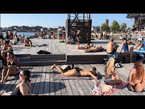 🇳🇴HOT BEACH DAY IN OSLO 4K-NORWAY Beach Walk Summer   7 September  2024