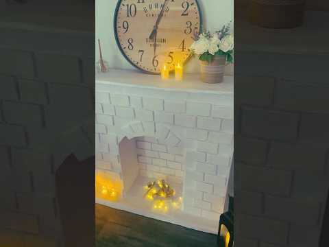 Handmade fireplace from paper #papercrafttutorial #papercrafts #papercraft #handmade