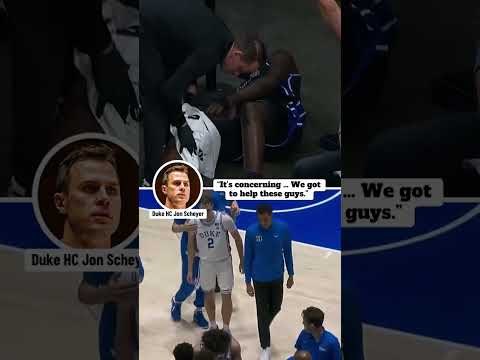 Duke head coach Jon Scheyer talked about the cramping issues affecting Cooper Flagg & Khaman Maluach