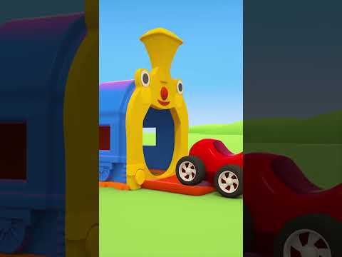 Racing cars play hide and seek on a playground. Funny cartoons for kids & animation for kids #shorts