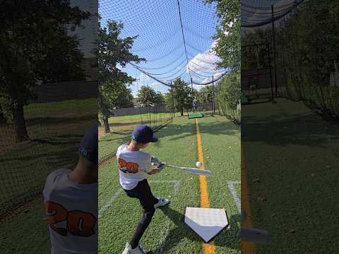 Hitting curveballs is fun! . #baseballplayer #baseballlife #baseballswing #nextlevel