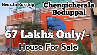 Independent House for Sale in Boudppal | 100sqyds | 2BHK | North facing | 67Lakhs | Chengicherala