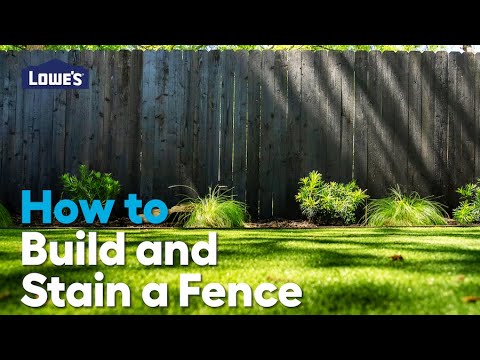 How to Build and Stain a Cedar Wood Fence | Blending Backyard Makeover How-to's