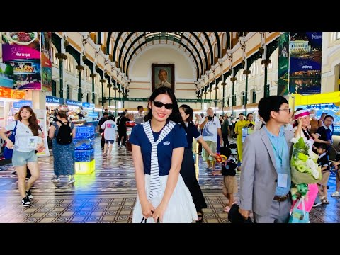 Ho Chi Minh City Vietnam 🇻🇳 - Sai Gon Post Office Walking Tour