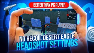 No Recoil 🔐 Desert-Eagle Headshot 😳 Tricks + Settings ⚙️ Better Than Pc 🖥️ Players | One Tap Tricks🔥