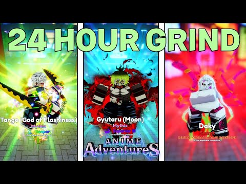 Spending 24 HOURS! In Entertainment District Raid Update Anime Adventures Roblox