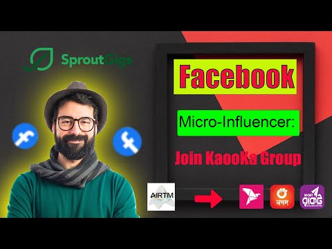 Facebook Micro Influencer Join KaooKa Group Sproutgigs Picoworkers  Work A TO Z