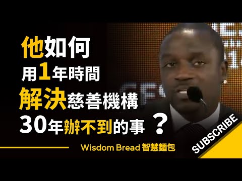 如何用1年時間 ►解決所有慈善機構30年辦不到的事？ Akon 啟發 勵志（中英字幕）