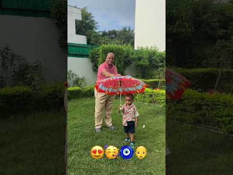 #rainyday#baby#nana#cute#entertainment#umbrella#masti 🧿😍🥳👨‍🦲