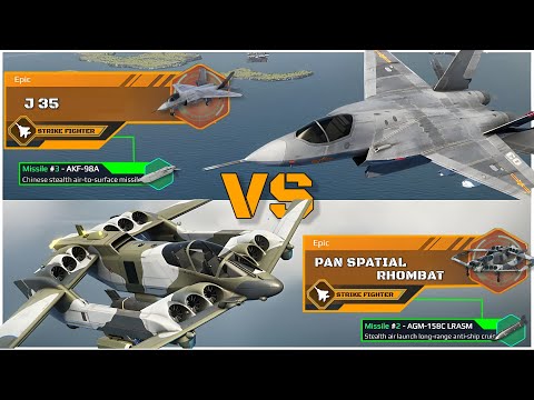 New Striker Pan Spatial Rhombat Vs J-35 | VIP Strike Fighter Comparison | Modern Warships