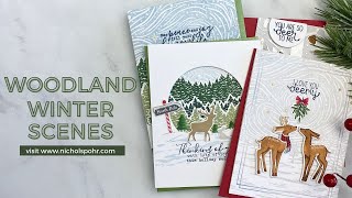 Woodland Winter Scene Cards (Hero Arts My Monthly Hero)