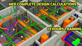 MEP complete design calculations, hvac design, plumbing design, fire fighting design calculation