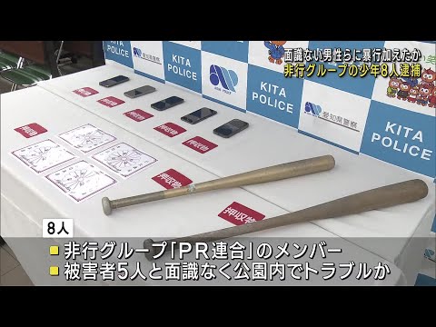 面識ない男子高校生らと公園でトラブルか　傷害などの疑いで非行グループの少年8人逮捕 (24/11/07 21:54)