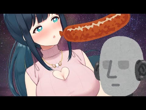 【ASMR KU100】SAUSAGE EATING ASMR 150,000 SUB CELEBRATION