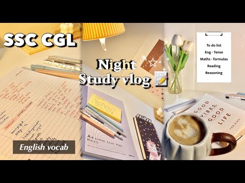 SSC CGL study vlog|pulling an all nighter ✨📝#ssccgl #studyvlog #sscaspirants #productive