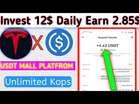 Shopping Mall Platfrom 2024 || Trx Shopping Site || Usdt Investment Platfrom || 2.85$ Instant Rcv ||