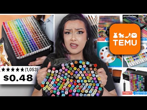 I Tested Temu's DISTURBINGLY Cheap Art Supplies (is it a scam?)