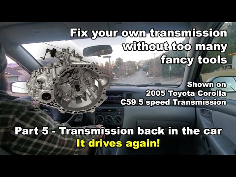 Fix your manual transmission at home - Part 5 - Transmission back in the car!