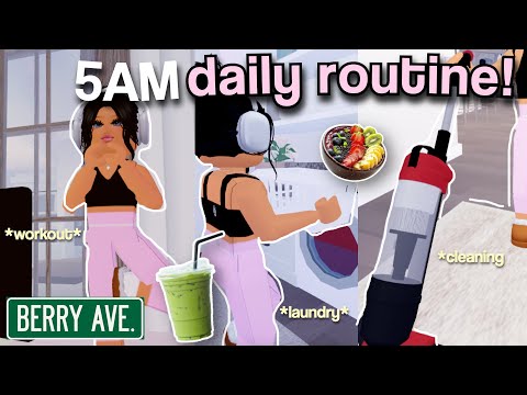 5am Daily Productive Routine! 🧸 | Roblox Berry Avenue Roleplay