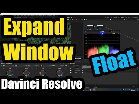 How to Expand\Detach the Scopes window (Davinci Resolve, Floating window, Ctrl + Shift + W )