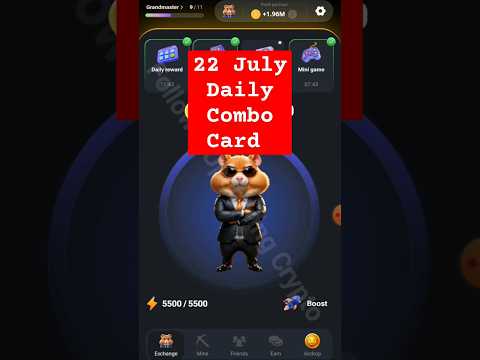 how to unlock 22 July daily combo card hamster Kombat | hamster Kombat daily combo cards