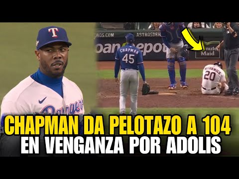 CON PELOTAZO A 104 MILLAS AROLDIS CHAPMAN SE VENGA DE LOS ASTROS POR ADOLIS GARCIA EN POSTSEASON MLB