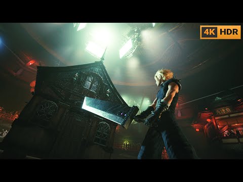 Hell House Boss Fight [4K60 HDR] | Final Fantasy 7: Remake Boss #8