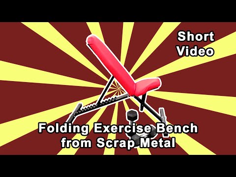 Folding Exercise Bench from Scrap Metal