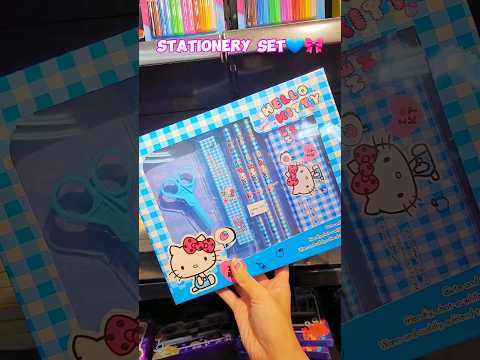 HELLO KITTY STATIONERY 🎀💗💎 #schoolsupplies