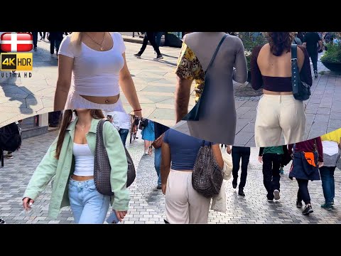 🇩🇰 Walking Tour At Downtown Copenhagen Denmark | 4K 30fps HDR | August 2023